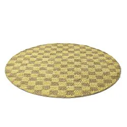 Runde Teppiche - Elsey Natural Cotton Shaggy (gelb/beige)