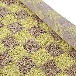 Runde Teppiche - Elsey Natural Cotton Shaggy (gelb/beige)