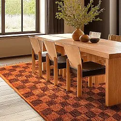 Hochflorteppiche - Elsey Natural Cotton Shaggy (orange/rot)