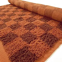 Hochflorteppiche - Elsey Natural Cotton Shaggy (orange/rot)
