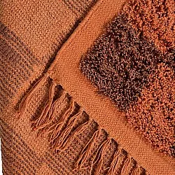 Hochflorteppiche - Elsey Natural Cotton Shaggy (orange/rot)