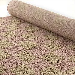 Hochflorteppiche - Elsey Natural Cotton Shaggy (rosa/orange)