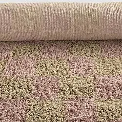 Hochflorteppiche - Elsey Natural Cotton Shaggy (rosa/orange)