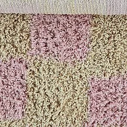 Runde Teppiche - Elsey Natural Cotton Shaggy (rosa/orange)