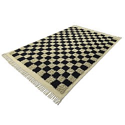 Hochflorteppiche - Elsey Natural Cotton Shaggy (schwarz/beige)