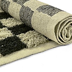 Hochflorteppiche - Elsey Natural Cotton Shaggy (schwarz/beige)