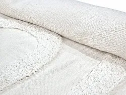 Runde Teppiche - Emilia Natural Cotton Shaggy (offwhite)