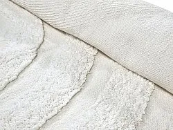 Runde Teppiche - Everly Natural Cotton Shaggy (offwhite)