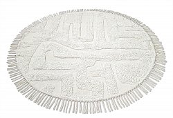 Runde Teppiche - Fallon Natural Cotton Shaggy (offwhite)
