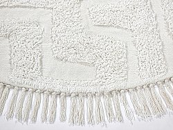 Runde Teppiche - Fallon Natural Cotton Shaggy (offwhite)