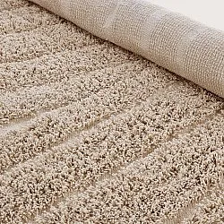 Runde Teppiche - Farley Natural Cotton Shaggy (beige)