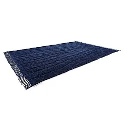 Hochflorteppiche - Farley Natural Cotton Shaggy (blau)