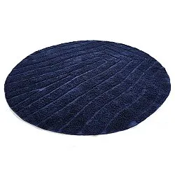 Runde Teppiche - Farley Natural Cotton Shaggy (blau)
