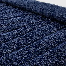 Runde Teppiche - Farley Natural Cotton Shaggy (blau)