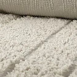 Hochflorteppiche - Farley Natural Cotton Shaggy (cremefarben)