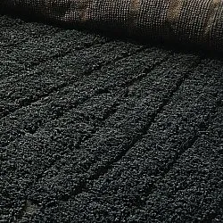Hochflorteppiche - Farley Natural Cotton Shaggy (schwarz)