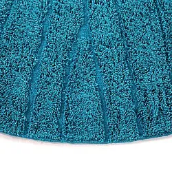 Runde Teppiche - Farley Natural Cotton Shaggy (türkis)