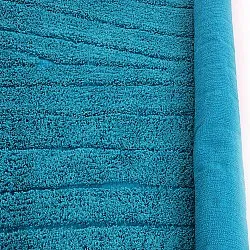 Runde Teppiche - Farley Natural Cotton Shaggy (türkis)