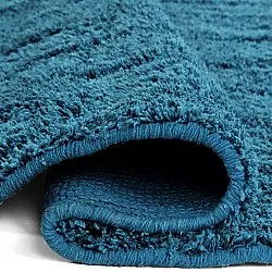 Runde Teppiche - Farley Natural Cotton Shaggy (türkis)