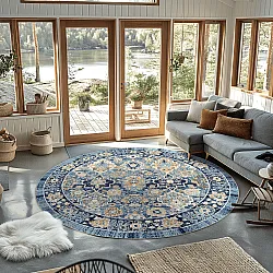 Rund Teppich - Fernana (blau/multi)
