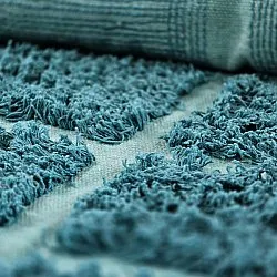 Hochflorteppiche - Ikara Natural Cotton Shaggy (türkis)