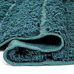 Rund Teppich - Ikara Natural Cotton Shaggy (türkis)