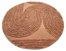 Runde Teppiche - Jovie Natural Cotton Shaggy (terrakotta)