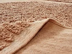 Runde Teppiche - Jovie Natural Cotton Shaggy (terrakotta)