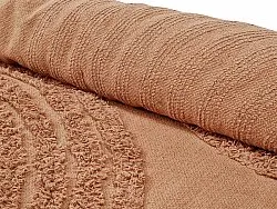 Runde Teppiche - Jovie Natural Cotton Shaggy (terrakotta)
