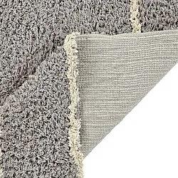 Hochflorteppiche - Kairi Natural Cotton Shaggy (grau/beige)