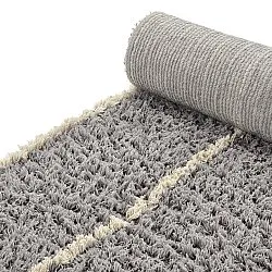 Hochflorteppiche - Kairi Natural Cotton Shaggy (grau/beige)