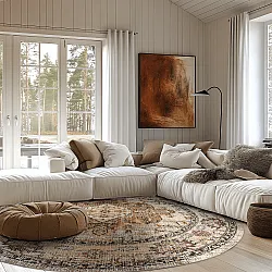 Rund Teppich - Siliana (beige)