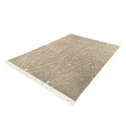 Hochflorteppiche - Kindon Natural Cotton Shaggy (beige/weiß)
