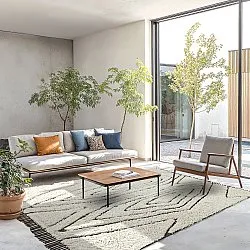Hochflorteppiche - Kindon Natural Cotton Shaggy (cremefarben/braun)