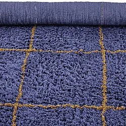 Hochflorteppiche - Lana Natural Cotton Shaggy (blau/gelb)