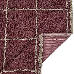Hochflorteppiche - Lana Natural Cotton Shaggy (taupe/rot)