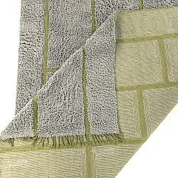 Hochflorteppiche - Lindley Natural Cotton Shaggy (greige/grün)