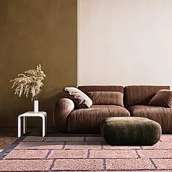 Hochflorteppiche - Lindley Natural Cotton Shaggy (rosa/lila)