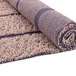 Hochflorteppiche - Lindley Natural Cotton Shaggy (rosa/lila)