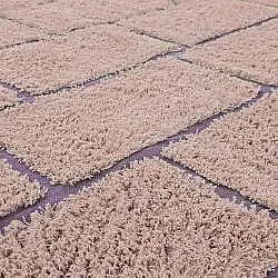 Hochflorteppiche - Lindley Natural Cotton Shaggy (rosa/lila)