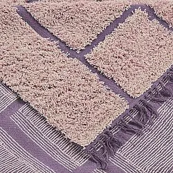Hochflorteppiche - Lindley Natural Cotton Shaggy (rosa/lila)