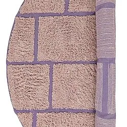 Runde Teppiche - Lindley Natural Cotton Shaggy (rosa/lila)