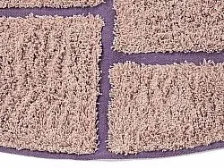 Runde Teppiche - Lindley Natural Cotton Shaggy (rosa/lila)