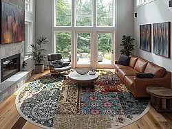 Rund Teppich - Linosa (bunt)