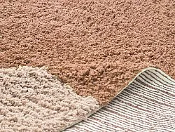Runde Teppiche - Mareto Natural Cotton Shaggy (braun)
