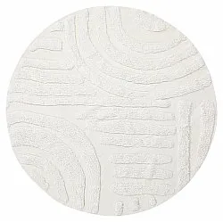 Runde Teppiche - Mavis Natural Cotton Shaggy (offwhite)