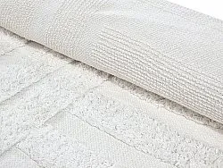 Runde Teppiche - Mavis Natural Cotton Shaggy (offwhite)