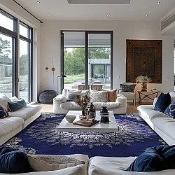 Wilton-Teppich - Sandrigo (blau/beige)