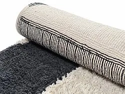 Hochflorteppiche - Siberia Natural Cotton Shaggy (offwhite/schwarz)