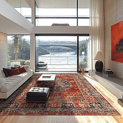 Wilton-Teppich - Soussi (rot/multi)